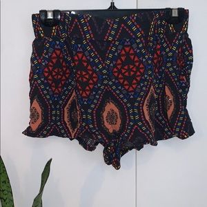 Tribal Pattern High Waist Short Shorts w/ Pockets!